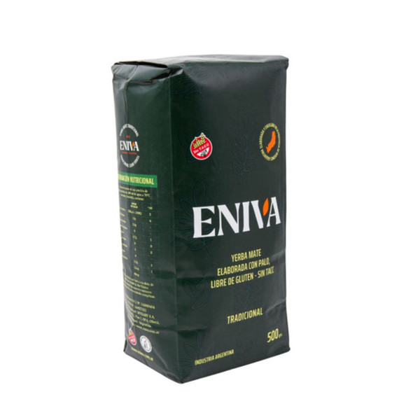 Eniva Traditional Yerba Mate with Stems, Gluten-Free, 500 g / 1.1 lb