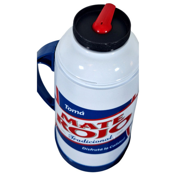 Termolar Garbo Mate Rojo Thermos Blue & White with Drinking Spout, Capacity 1 l / 33.8 oz