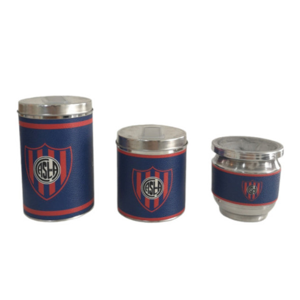 San Lorenzo Mate Set, Eco Leather, Includes Mate Cup, Yerba Container & Sugar Container