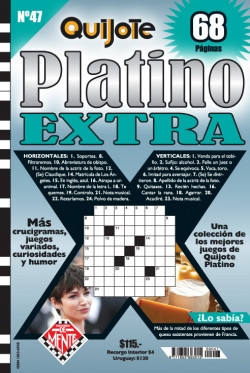 Quijote Platino Extra Compilation with The Bests Quijote Games Old Classic Pastime Magazine with Letter Soups, Crosswords & More, 68 Pages, Assorted Magazines (Spanish)