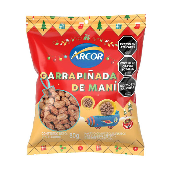 Arcor Garrapiñada de Maní Sugar Coated Peanuts Classic Argentinian Sweet Snack, 80 g / 2.82 oz
