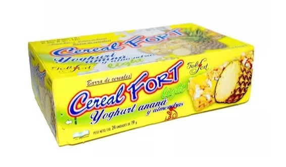 Cereal Fort Cereal Bar Healthy Snack Pineapple & Almonds Light, 19 g / 0.67 oz (box of 24)