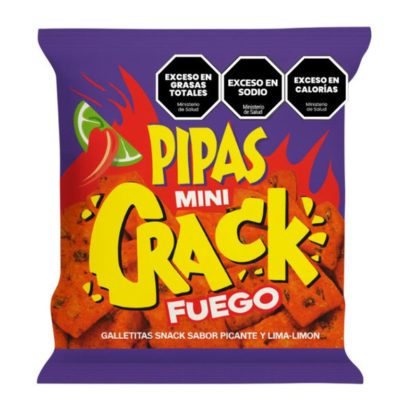 Pipas Mini Crack Fuego Spicy Sunflower Seeds, 40 g / 1.41 oz (pack of 6)