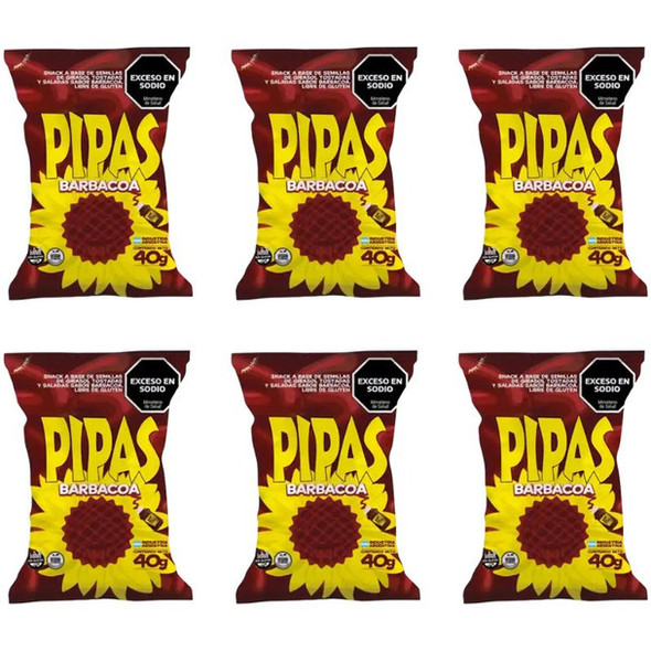 Pipas Sabor Barbacoa Sunbreak, 40 g / 1.41 oz (pack of 6)