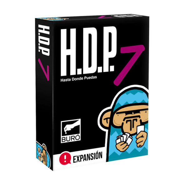 H.D.P Hasta Donde Puedas 7 Expansion Humor Board Game with Cards Ideal for Parties Expansión 7 by Buró (Spanish)