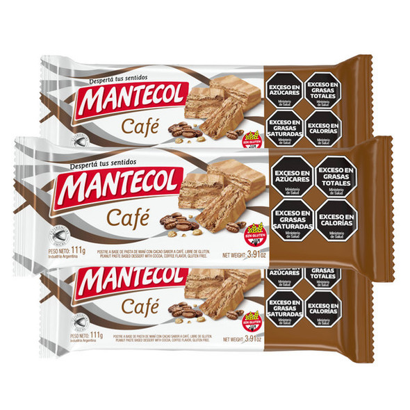 Mantecol Peanut Dessert with Coffee, 111 g / 3.9 oz (pack of 3)