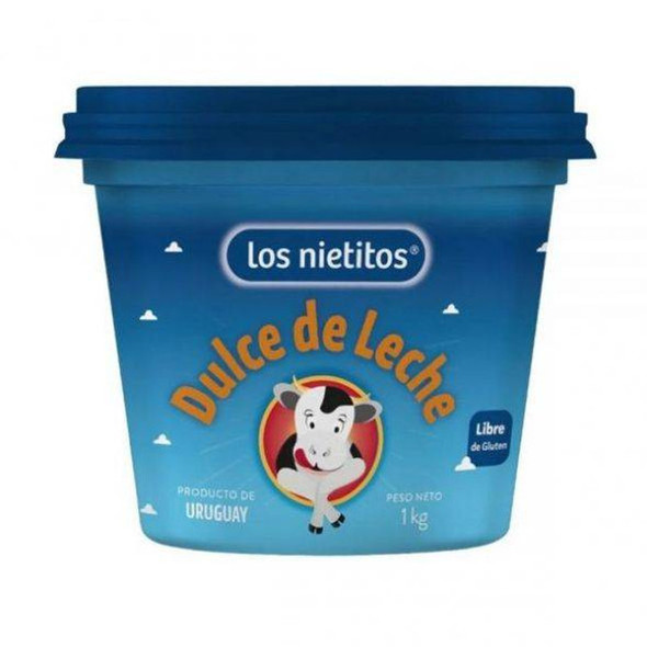Los Nietitos Dulce de Leche Clásico Caramel from Uruguay - Gluten Free, 1 kg / 2.2 lb