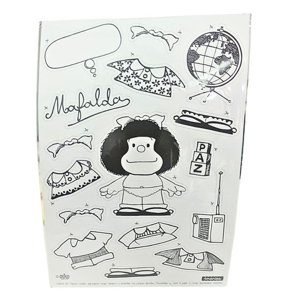 Imanias Mafalda Fashion Kit Magnet Collection – To Paint, Cut and Play Dress up Mafalda (27.5 x 20 cm / 10.85' x 7.87')