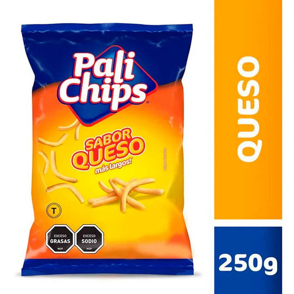 Pali Chips Savory Sticks with Cheese Flavor Palitos Salados Sabor Queso, 250 g / 8.81 oz