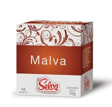 Canarias Té de Malva Mallow Tea In Bags, 1 g / 0.03 oz ea (box of 10 bags)