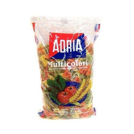 Adria Moñas Multicolor Pastas Secas Fideos al Huevo Multicolored Buns Dried Pasta Egg Noodles, 500 g / 17.63 oz (pack de 3)