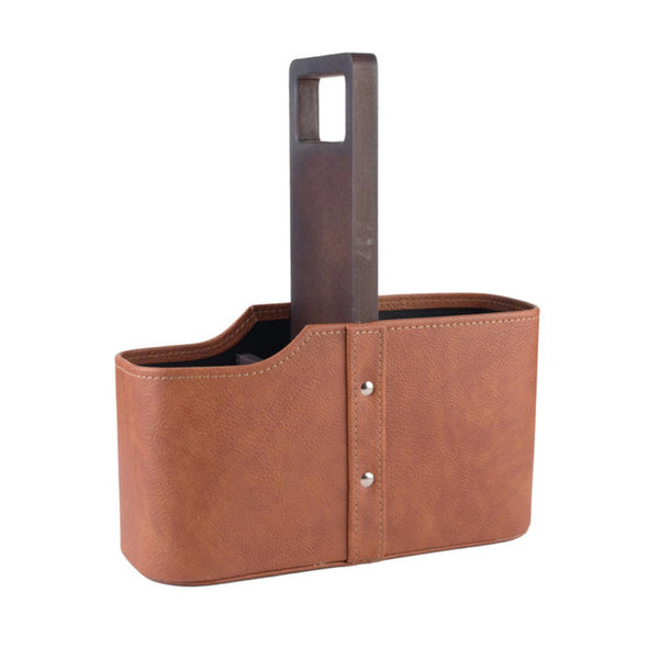 Terrano Mate Basket In Eco-leather & Wood Classic Matero Bag "Matera" For Car (Various Colors Available)