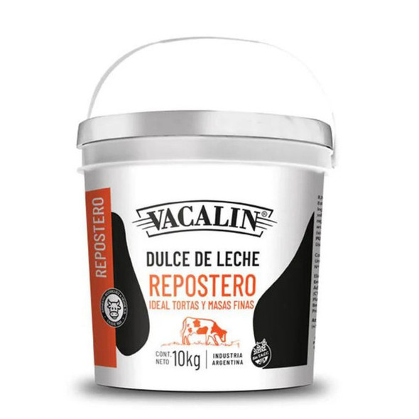 Vacalin Dulce de Leche Reposteria, Confectioner's Thicker Milk Confiture  for Bakeries, Cakes and Pastry, 10 kg / 22 lb plastic bin