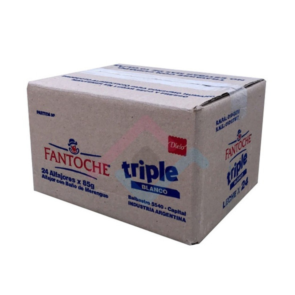 Fantoche Alfajor Triple Sugar Coated with Dulce de Leche Wholesale Bulk Box, 85 g / 3 oz  ea (box of 24 count)