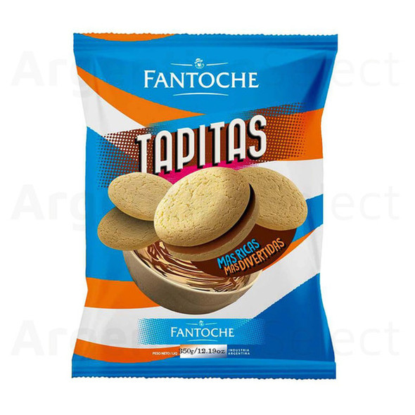 Tapitas Para Alfajores de Maicena Coconut Cookies Ideal for Cornstarch Alfajores by Fantoche Wholesale Bulk Box, 350 g / 12.19 oz (box of 12)