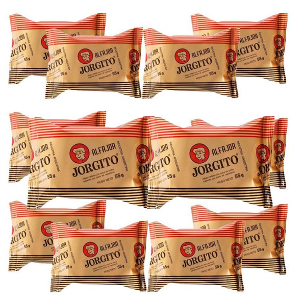 Alfajor Jorgito Negro Dulce de Leche w/ Chocolate Coating, 55 g / 1.94 oz (pack of 12)