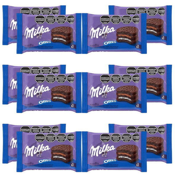 Milka Alfajor Triple Oreo with Dulce de Leche and Vanilla Cream, 61 g / 2.15 oz (pack of 12)