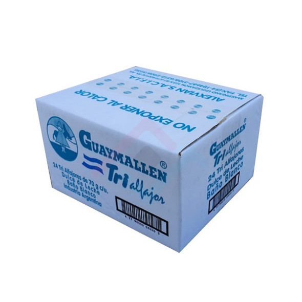 Guaymallen Triple White Chocolate Alfajor with Dulce de Leche Wholesale Bulk Box, 70 g / 2.5 oz (24 count)