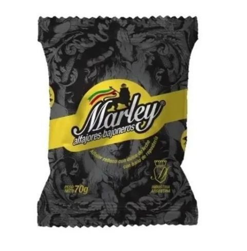 Marley Alfajores Bajoneros Delicious Milk Chocolate Alfajor Filled with Creamy Dulce de Leche - Genuine from Uruguay, 70 g / 2.47 oz ea, 12 alfajores per box (pack of 2 boxes)