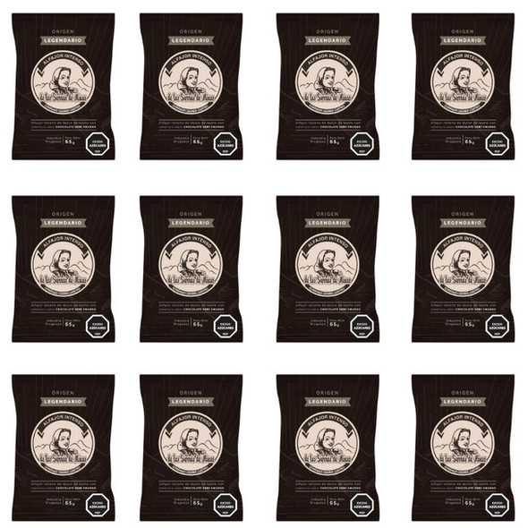 Alfajores Sierra De Minas Origen Legendario Alfajores Black Chocolate Alfajores with Dulce de Leche Filling Alfajores From Uruguay, 75 g / 2.64 oz (box of 12)