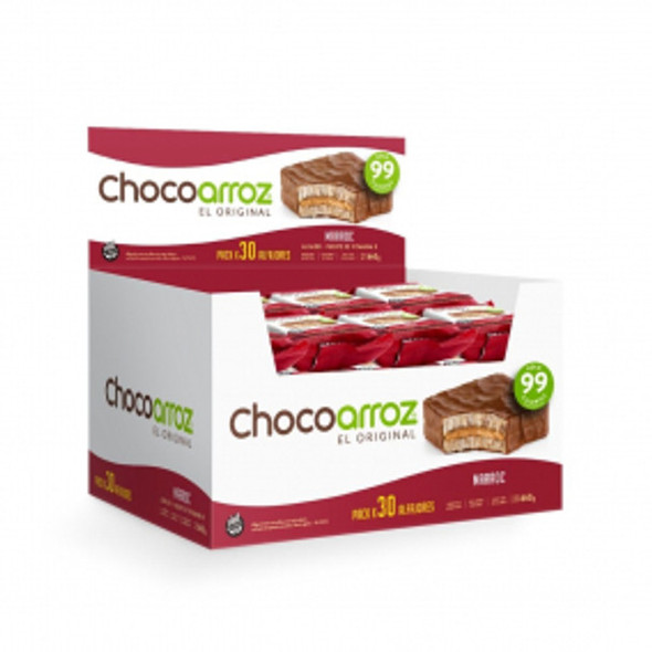 Chocoarroz Alfajor Brown Rice Stuffed with Gluten Free Marroc - Very Low Calories (box of 30)