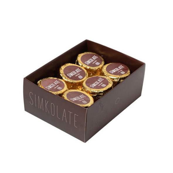 Simkolate Alfajor with Belgian Dark Chocolate & Dulce de Leche, 60 g / 2.11 oz (box of 12)