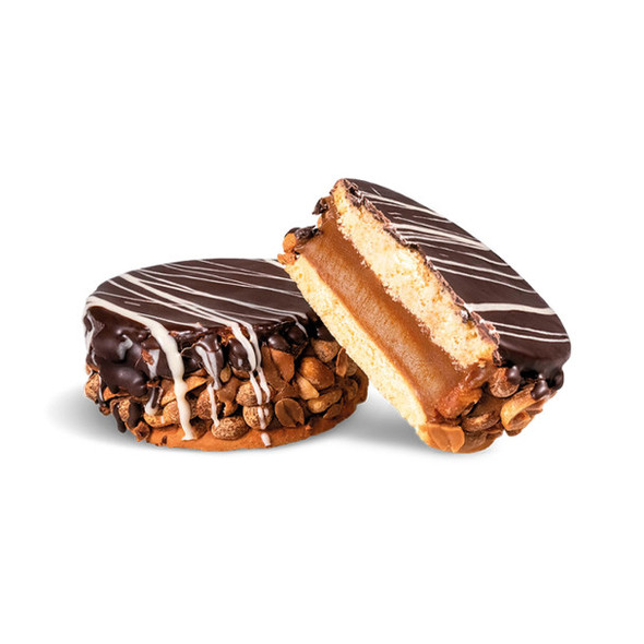 Agua Helada Alfajor Choco-Peanut Filled with Dulce de Leche Alfajor Choco-Maní Relleno de Dulce de Leche, 90 g / 3.17 oz (pack de 6)
