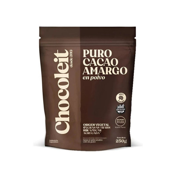 Chocoleit Pure Bitter Cocoa Powder Doypack, 250 g / 8.82 oz