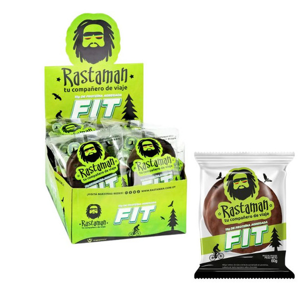 Rastaman Alfajor Fit with 15% Protein, 60 g / 2.12 oz (box of 12)