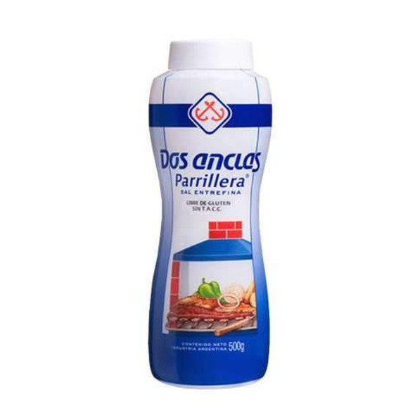 Dos Anclas Sal Parrillera Botella Salero BBQ Salt Bottle, 500 g / 1.1 lb