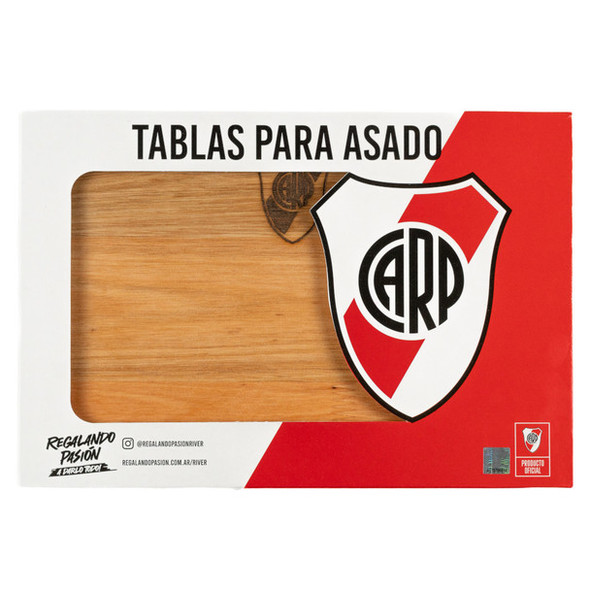River Plate Plate Board Laser Engraved Crest - Eucalyptus Wood by Regalando Pasión, 20 cm x 30 cm / 7.87" x 11.81"