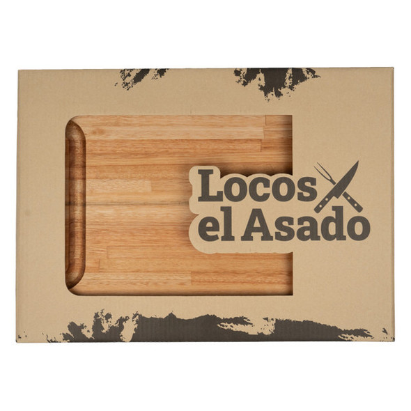 Locos x El Asado Premium Medium Eucalyptus Platter Board, 35 cm x 47 cm / 13.77" x 18.50"