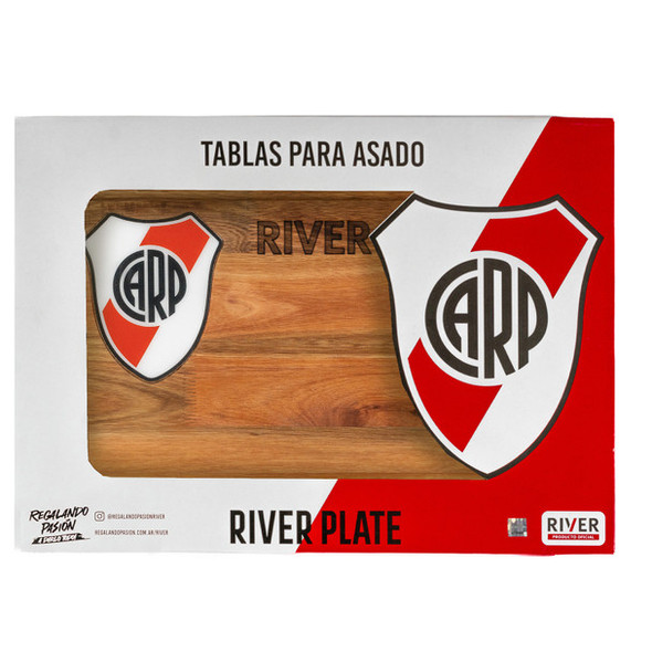 Large BBQ Board with Laser Engraved River Plate - Eucalyptus by Regalando Pasión, 60 cm x 35 cm / 23.62" x 13.78"