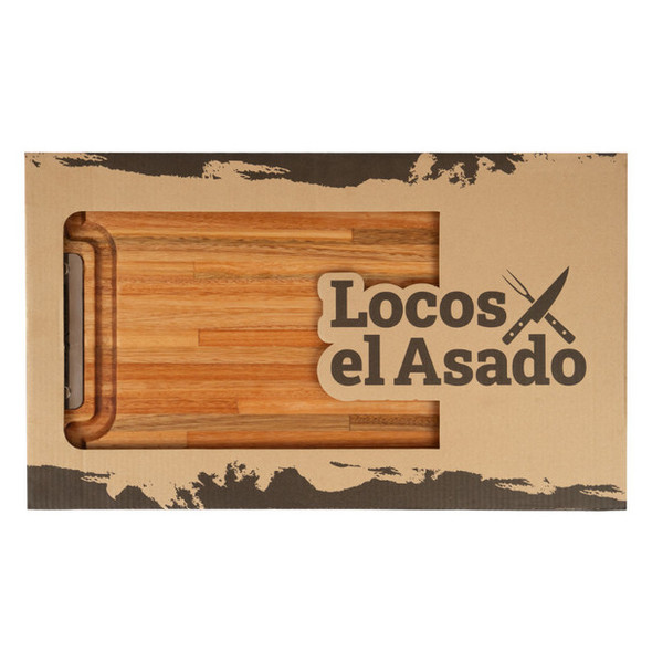 Locos x El Asado Premium Large Eucalyptus Platter Board, 35 cm x 60 cm / 13.77" x 23.62"