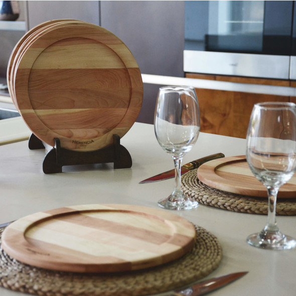 Herencia Grill Beagle Plate – Lenga Gourmet Line, 28 cm x 2 cm / 11 in x 0.8 in