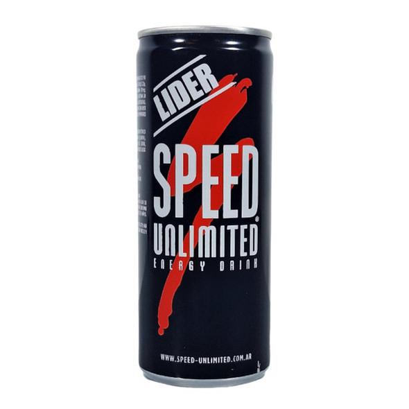 Speed Unlimited Energy Drink Bebida Energizante Improves Your Mood, Concentration & Recovery - No Alcohol, 250 ml / 8.45 fl oz can (pack of 6)