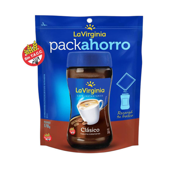 La Virginia Café Instantáneo Clássic Instant Coffee Refill Pouch - Gluten Free, 170 g / 5.99 oz