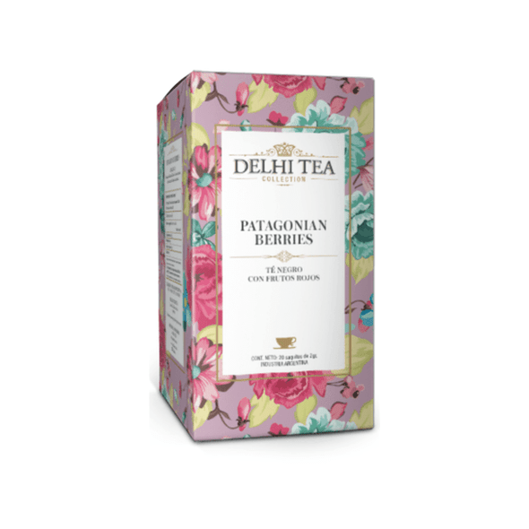 Delhi Tea Collection Patagonian Berries Black Tea with Red Berries, Rosehip, Orange & Hibiscus (box of 20 bags)