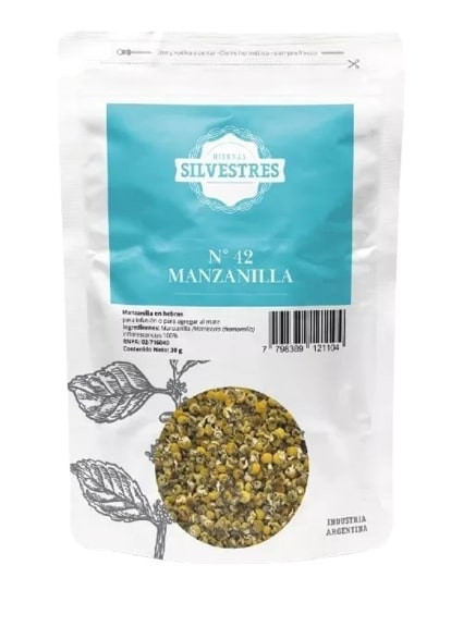 Hierbas Silvestres N° 42 Chamomile Leaves for Infusion or for Mate Manzanilla en Hebras, 30 g / 1.05 oz