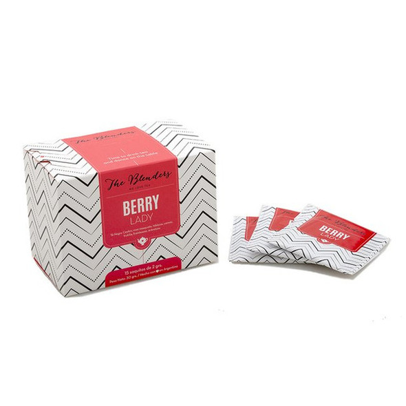 The Blenders Berry Lady Black Tea with Rosehip, Hibiscus, Cherry, Strawberry & Blueberries (box of 15 bags)