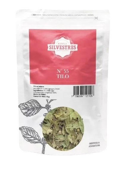 Hierbas Silvestres N° 55 Linden Leaves for Infusion or for Mate Tilo en Hebras, 15 g / 0.52 oz