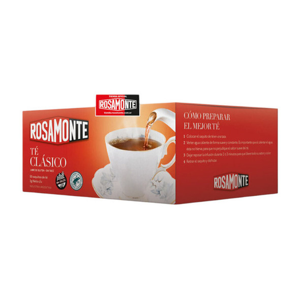 Rosamonte Classic Tea Bags Gluten-Free, 2 g / 0.07 oz (box of 50 bags)