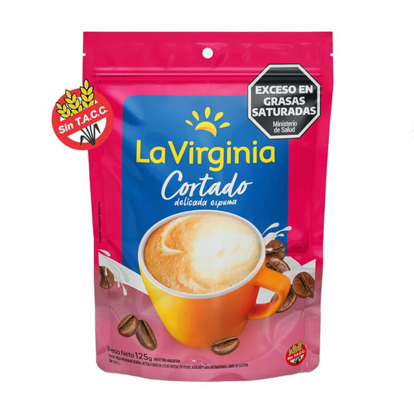 La Virginia Traditional Cortado Coffee Powder Café Cortado, 125 g / 4.41 oz pouch