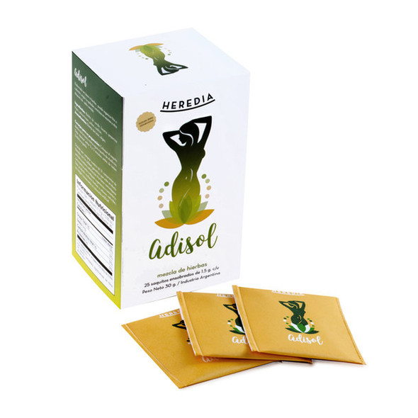 Heredia Té Adisol - Té Mezcla de Hierbas Herbal Blend Tea (25 bags)