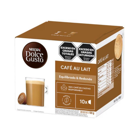 Nescafé Dolce Gusto Café Au Lait Capsules, 100 g / 3.53 oz (box of 10)