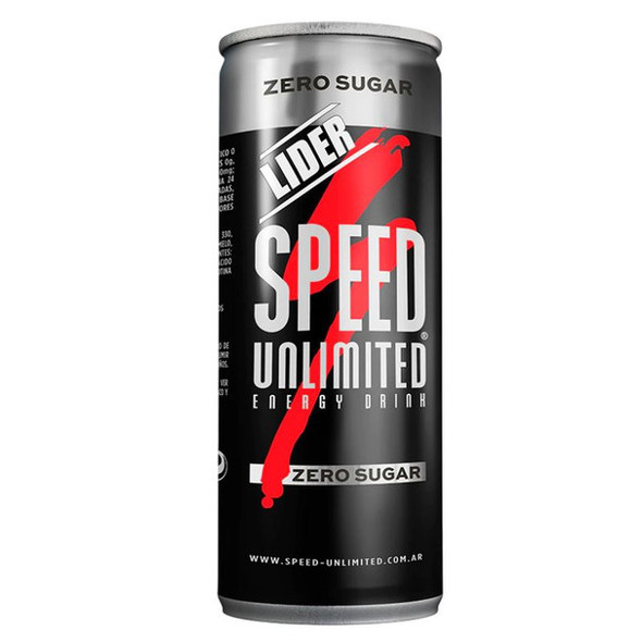 Speed Energy Drink Zero Sugar - No Alcohol, 250 ml / 8.45 fl oz can (pack of 6)