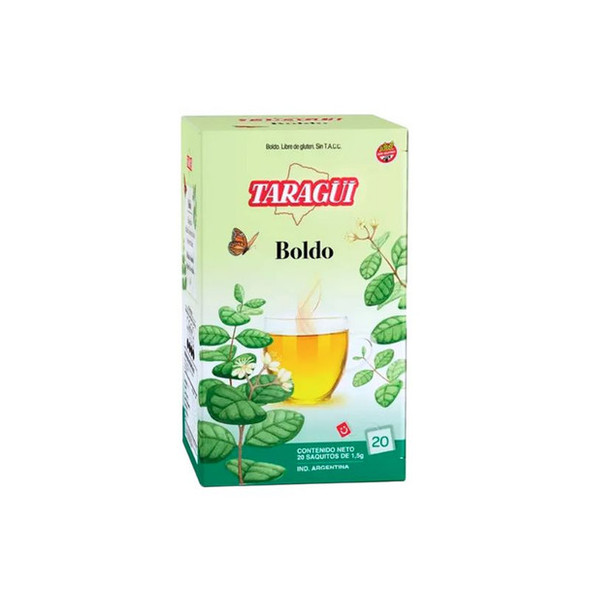 Taragüi Té Silvestres con Boldo Herbal Infusion, 30 g / 1.06 oz (box of 20)