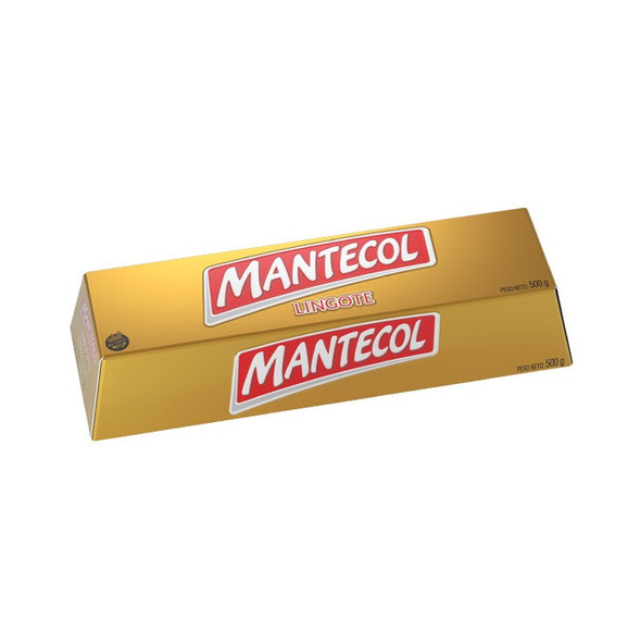 Mantecol Lingote Classic Flavor Semi-Soft Peanut Butter Nougat Large Bar, 500 g / 1.1 lb
