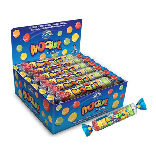 Mogul Fruit Candies Gummies, 35 g bar / 1.2 oz (box of 12 bars)