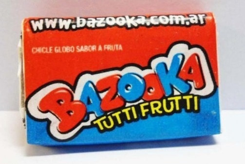 Bazooka Chicle Globo Tutti-Frutti Bubblegum, 4 g / 0.14 oz (pack of 20)